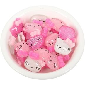 50Pcs Mixed Kawaii Resin Cats Animal Decoration Flatback Cabochon Embellishments for Scrapbooking DIY Accessories in Saudi Arabia