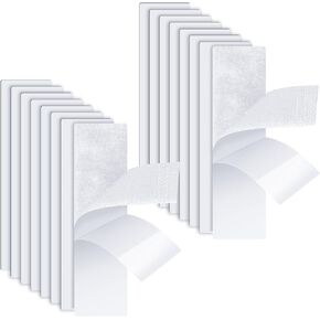 16 Sets Hook and Loop Strips with Adhesive Heavy Duty - 1x4 inch Fasten Mounting Tape for Sofa Couch Cushions, Rug, Mattress