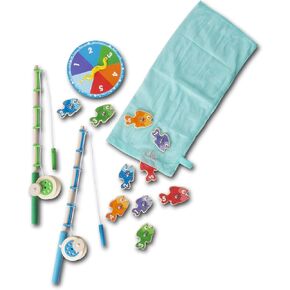 Melissa & Doug Catch & Count Wooden Fishing Game With 2 Magnetic Rods in Kuwait