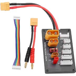 XT60 Lipo Parallel Charging Board لوحة شحن متوازنة محول XT90/XT60/XT30/JST/T واجهات التوصيل شاحن بطارية ليبو لبطارية 2S‑6S in Kuwait
