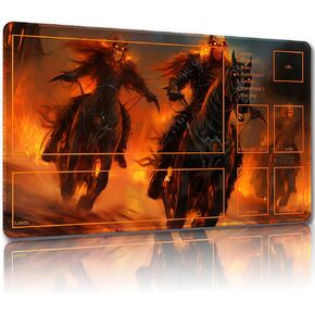 Playmat for MTG, with Free Storage Bags,Game Mat 24 x 14 inches, TCG and Board Game Mat for Cards,Mousepad Desk Mats (Magic Mat 36,with Zones)