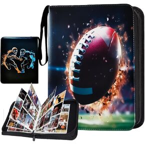 Football card binder, trading card binder, card binder, 9 Pocket with 40 Removable Sleeves, football card, binder football, collectible card albums all sports binders football card book 720 Pockets