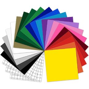 Cold Color Changing Vinyl, 10Pack Permanent Adhesive Vinyl Bundle 5Assorted colors-12" x 12" Vinyl Sheets +5Transfer Tape Sheets Sensitive to Cold Vinyl for Stickers Decals Cups Water Bottles