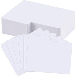 Horizontal Trading Card Dividers 3 x 3.8 inch, Plastic Divider Cards, White Card Dividers with Labels, Card Dividers for Sport Game Playing Cards (100 Pieces)