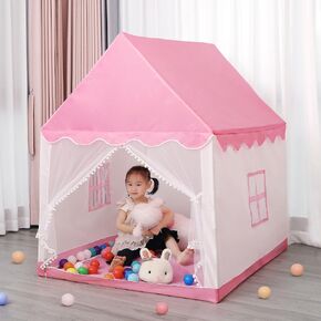LimitlessFunN Large Kids Play Tent | Includes Star Lights & Carrying Case |, Children Indoor Playhouse for Boys, Toddlers, 47" D x 39" W x 51" H
