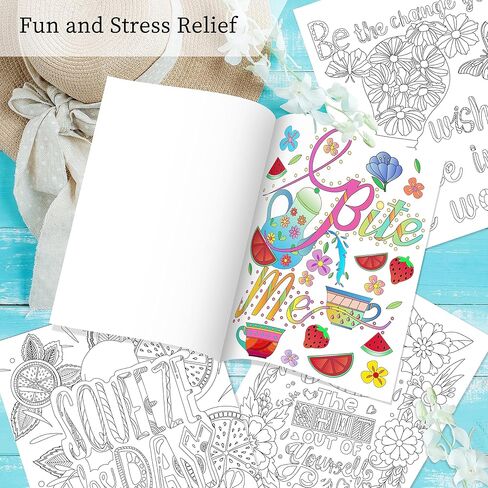 عدد قليل من كتب التلوين لكلمات أقسم لاسترخاء البالغين مع 36 قلم تحديد. كتاب تلوين مضحك للبالغين مع اقتباسات تحفيزية، وتخفيف التوتر والقلق، والتهدئة، والاسترخاء، وهدية لمحبي الشتائم in Kuwait