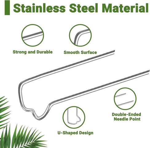 150PCS Floral Pins, Greening Pins, 1.7 Inch Floral U-Shape Plant Pins for Indoor Plants, Climbing Plants, Straw Wreaths, DIY Sewing Project, Holiday Arrangements in Kuwait