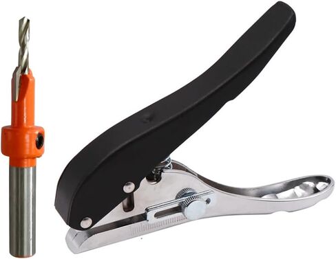 MJFUNTXY ثقب واحد - 5/16 بوصة - 8 مم ثقب ورق شديد التحمل محمول باليد للعلامات الورقية والبطاقات البلاستيكية والكرتون البلاستيكي in Kuwait