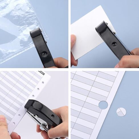 MJFUNTXY ثقب واحد - 5/16 بوصة - 8 مم ثقب ورق شديد التحمل محمول باليد للعلامات الورقية والبطاقات البلاستيكية والكرتون البلاستيكي in Kuwait