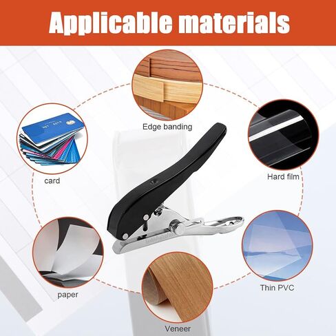 MJFUNTXY ثقب واحد - 5/16 بوصة - 8 مم ثقب ورق شديد التحمل محمول باليد للعلامات الورقية والبطاقات البلاستيكية والكرتون البلاستيكي in Kuwait