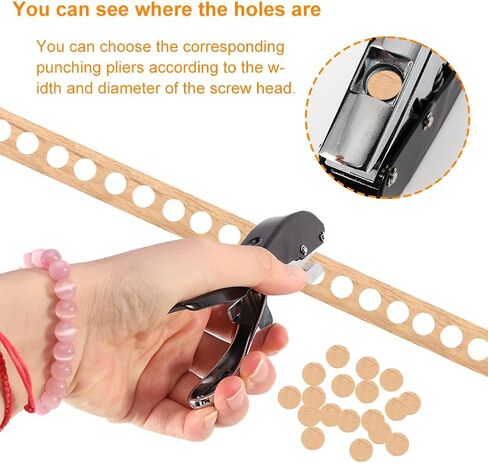 MJFUNTXY ثقب واحد - 5/16 بوصة - 8 مم ثقب ورق شديد التحمل محمول باليد للعلامات الورقية والبطاقات البلاستيكية والكرتون البلاستيكي in Kuwait