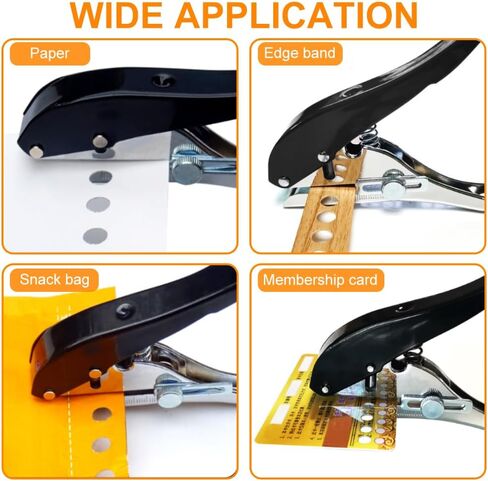 MJFUNTXY ثقب واحد - 5/16 بوصة - 8 مم ثقب ورق شديد التحمل محمول باليد للعلامات الورقية والبطاقات البلاستيكية والكرتون البلاستيكي in Kuwait