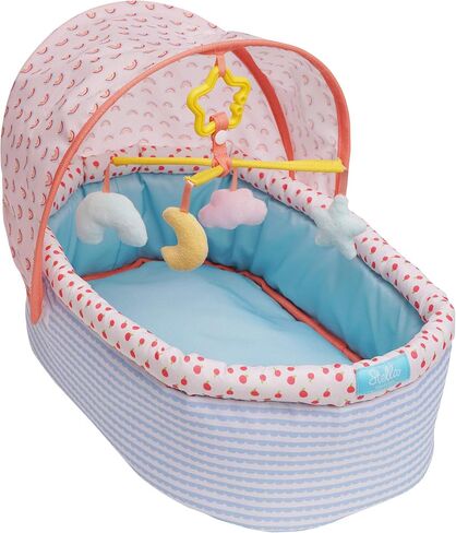 Manhattan Toy Stella Collection Soft Baby Doll Crib with Removable Canopy and Mobile for 12" to 15" Baby Dolls in Saudi Arabia