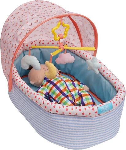 Manhattan Toy Stella Collection Soft Baby Doll Crib with Removable Canopy and Mobile for 12" to 15" Baby Dolls in Saudi Arabia