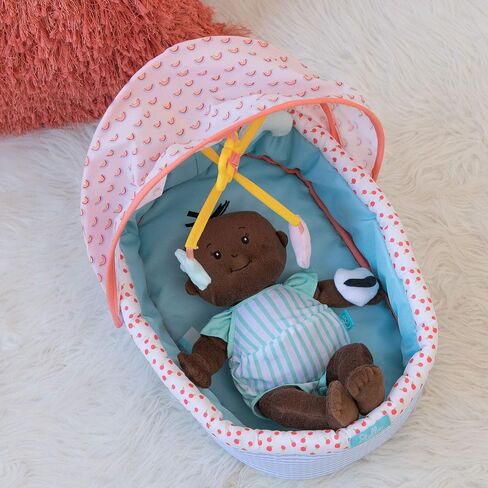 Manhattan Toy Stella Collection Soft Baby Doll Crib with Removable Canopy and Mobile for 12" to 15" Baby Dolls in Saudi Arabia