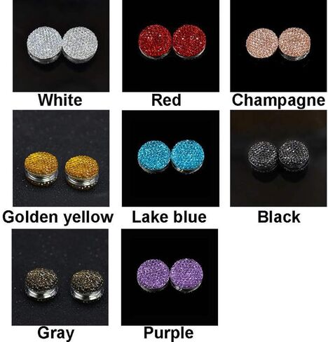 MONLEYTA حزمة من 12 وشاح مغناطيسي إسلامي متعدد الاستخدام من حجر الراين بروش دبابيس حجاب مستديرة قوس قزح in Kuwait