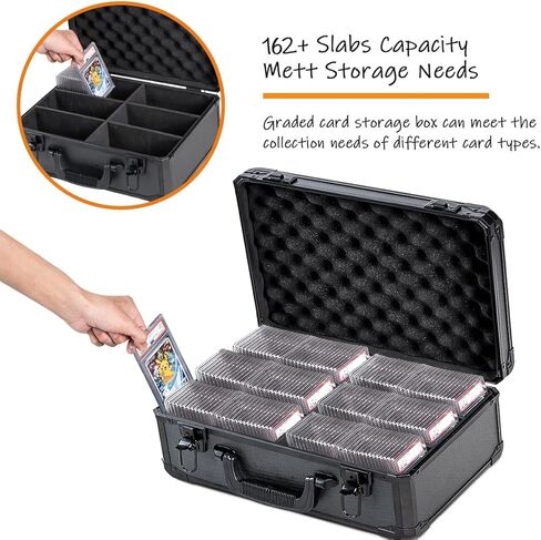 D DACCKIT Graded Card Storage Box - 160+ Graded Cards Case Compatible with PSA BGS CSG FGS Graded Sports Cards in Kuwait