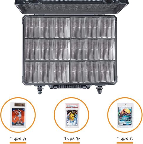 D DACCKIT Graded Card Storage Box - 160+ Graded Cards Case Compatible with PSA BGS CSG FGS Graded Sports Cards in Kuwait