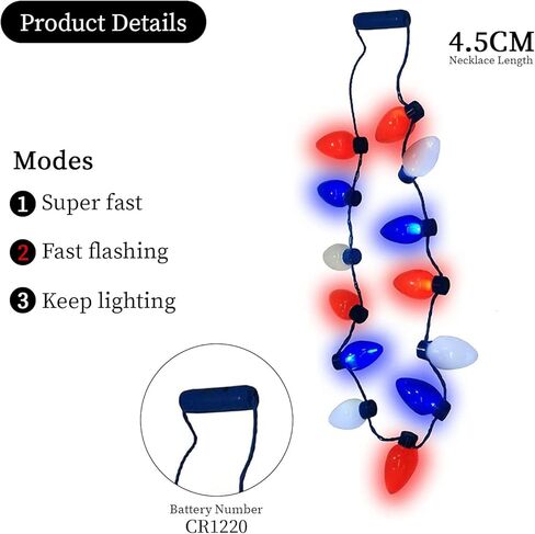 قلادات المصباح الكهربائي الوامضة المضيئة للماموث الكهربائي - ملحق LED للعطلات in Kuwait