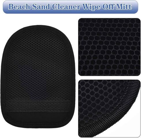 2 Pieces Sand Off Mitt Beach Sand Mitt Beach Sand Cleaner Mitt Wipe Sand Mitt for Beach Volleyball Sandboxes Beach Events Water Activities Sand Occasion (Blue) in Saudi Arabia
