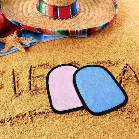 2 Pieces Sand Off Mitt Beach Sand Mitt Beach Sand Cleaner Mitt Wipe Sand Mitt for Beach Volleyball Sandboxes Beach Events Water Activities Sand Occasion (Blue) in Saudi Arabia