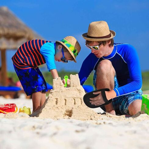 2 Pieces Sand Off Mitt Beach Sand Mitt Beach Sand Cleaner Mitt Wipe Sand Mitt for Beach Volleyball Sandboxes Beach Events Water Activities Sand Occasion (Blue) in Saudi Arabia
