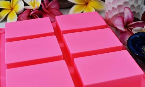 قوالب صابون مستطيلة الشكل مكونة من قطعتين، 6 تجاويف من السيليكون، قوالب لصنع الصابون والشوكولاتة والتيراميسو in Kuwait