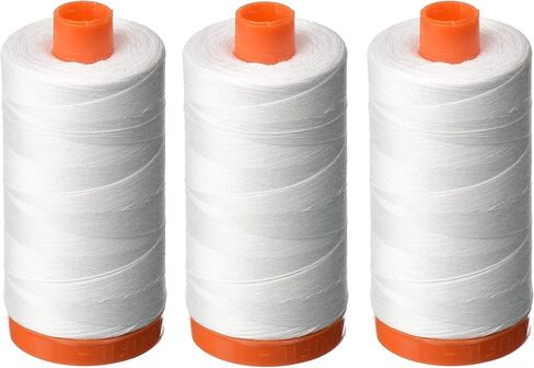 Aurifil A1050-2024 Mako Cotton Thread Solid 50WT 1422Yds White (3 Pack) in Saudi Arabia