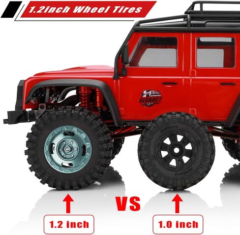 AIYIHOBBY عجلة وإطارات ألومنيوم 1.2 62 * 24 مم إطارات مطاطية ناعمة لزجة لـ 1/18 1/24 محوري SCX24 TRX4M FCX24 RC ملحقات ترقية السيارة الزاحفة (أسود) in Kuwait