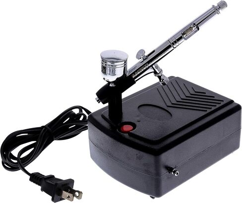 Master Airbrush Airbrushing System Kit with a G23 Multi-Purpose Gravity Feed Dual-Action Airbrush with 1/3oz. Cup and 0.3mm Tip, Mini Air Compressor, Hose, Storage Case, How-to-Airbrush ARC Link Card in Saudi Arabia