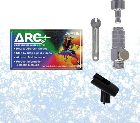 Master Airbrush Airbrushing System Kit with a G23 Multi-Purpose Gravity Feed Dual-Action Airbrush with 1/3oz. Cup and 0.3mm Tip, Mini Air Compressor, Hose, Storage Case, How-to-Airbrush ARC Link Card in Saudi Arabia