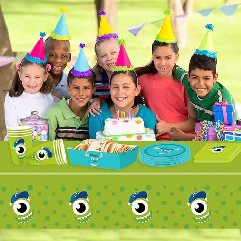 qwaerplpn 3pcs الوحش حزب مفرش المائدة الوحش الصغير موضوع عيد ميلاد حزب الزينة غطاء الطاولة البلاستيكية القابل للتصرف للوحش الأخضر عيد ميلاد حزب ديكور لوازم استحمام الطفل 86.6 × 51.1 بوصة in Kuwait