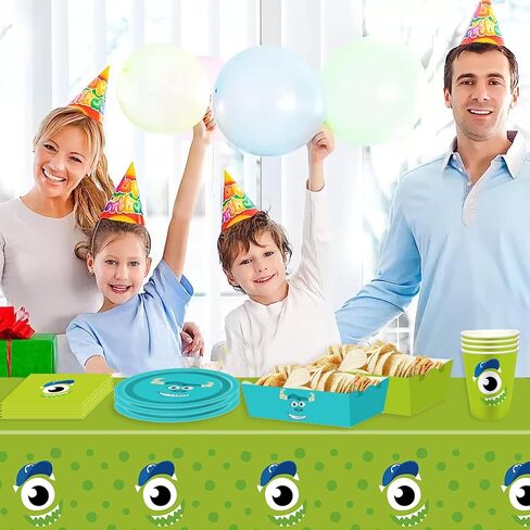 qwaerplpn 3pcs الوحش حزب مفرش المائدة الوحش الصغير موضوع عيد ميلاد حزب الزينة غطاء الطاولة البلاستيكية القابل للتصرف للوحش الأخضر عيد ميلاد حزب ديكور لوازم استحمام الطفل 86.6 × 51.1 بوصة in Kuwait