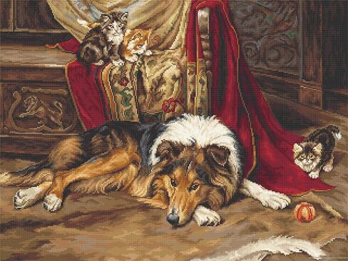 Lucas-S A Reluctant Playmate Counted Cross-Stitch Kit in Saudi Arabia
