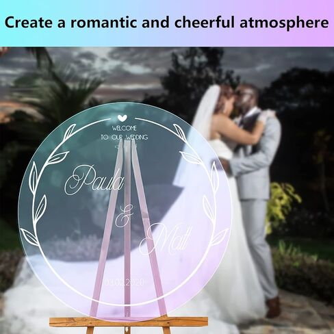 ورقة أكريليك بألوان قوس قزح، قطعتان من لوح مستدير من البلاستيك الأكريليكي المشع الملون الشفاف للرسم بنفسك، الفن الحرفي، الديكور، قطر 300 مم، سمك 5 مم in Kuwait