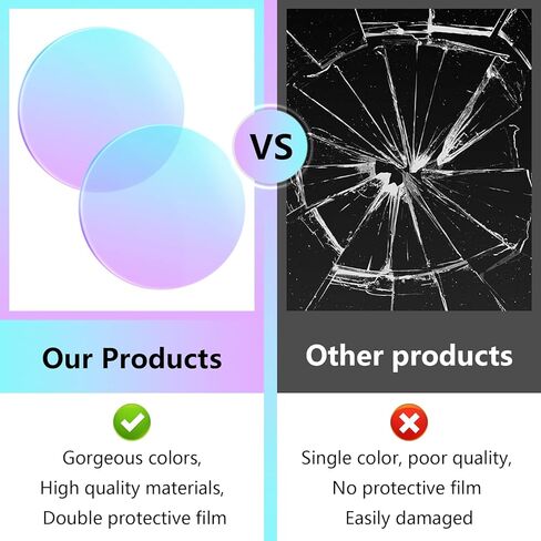 ورقة أكريليك بألوان قوس قزح، قطعتان من لوح مستدير من البلاستيك الأكريليكي المشع الملون الشفاف للرسم بنفسك، الفن الحرفي، الديكور، قطر 300 مم، سمك 5 مم in Kuwait