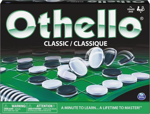 Spin Master Othello, Strategy Classic Family Board Game 2-Player Reversi Brain Teaser STEM Math Skills, for Adults and Kids Ages 7 and up in Kuwait