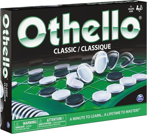 Spin Master Othello, Strategy Classic Family Board Game 2-Player Reversi Brain Teaser STEM Math Skills, for Adults and Kids Ages 7 and up in Kuwait