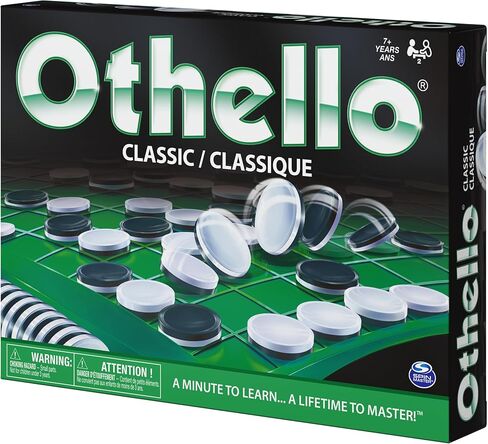 Spin Master Othello, Strategy Classic Family Board Game 2-Player Reversi Brain Teaser STEM Math Skills, for Adults and Kids Ages 7 and up in Kuwait