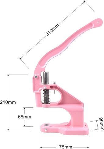 الة ضغط يدوية بلون بينك و5 مجموعات من المسامير ذات الغطاء المزدوج، اداة قوالب قوالب يدوية للحرف اليدوية in Kuwait