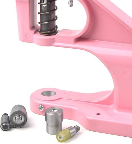 الة ضغط يدوية بلون بينك و5 مجموعات من المسامير ذات الغطاء المزدوج، اداة قوالب قوالب يدوية للحرف اليدوية in Kuwait