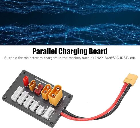 XT60 Lipo Parallel Charging Board لوحة شحن متوازنة محول XT90/XT60/XT30/JST/T واجهات التوصيل شاحن بطارية ليبو لبطارية 2S‑6S in Kuwait