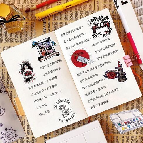 51 قطعة من ملصقات My Chemical Romance Singers Graffiti المقاومة للماء من الفينيل لزجاجة المياه ولوحة التزلج وحقيبة الهاتف والدراجة النارية للأطفال والبالغين والمراهقين لتزيين لوازم حفلات أعياد الميلاد in Kuwait