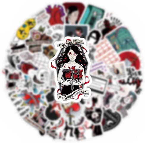 51 قطعة من ملصقات My Chemical Romance Singers Graffiti المقاومة للماء من الفينيل لزجاجة المياه ولوحة التزلج وحقيبة الهاتف والدراجة النارية للأطفال والبالغين والمراهقين لتزيين لوازم حفلات أعياد الميلاد in Kuwait