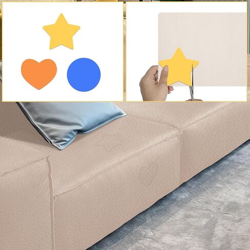 3 Pcs Leather Repair Patch 8×11 inch Self-Adhesive Waterproof Fabric Patch for Car Seats,Sofas, Furniture,Handbags,Motorcycle seat (Beige) in Kuwait