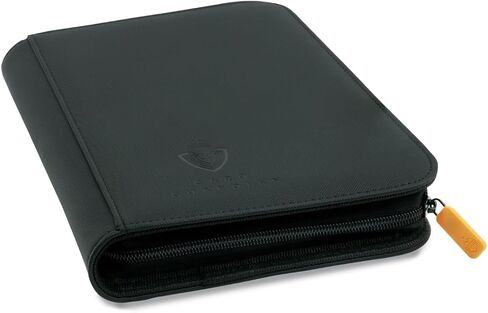 Card Guardian - 4 Pocket Premium Binder for 160 Cards (Black) | Zipper Closure and Side Loaded Pockets | Compatible with Trading & Sports Cards including Magic the Gathering, Yugioh, Baseball Cards in Saudi Arabia