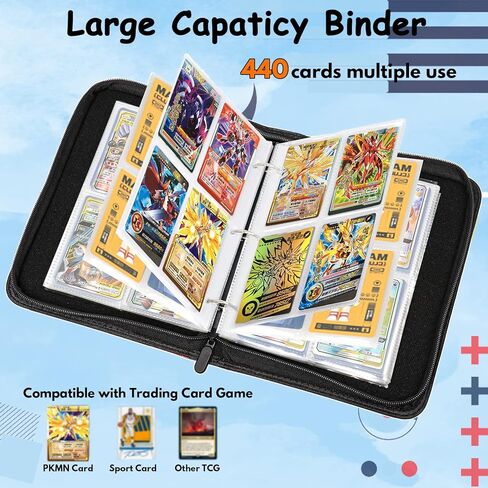 حافظة بطاقات تجارية تحتوي على 440 جيبًا، حافظة بطاقات بيمبارا مع دفتر بطاقات ألبوم بسحاب in Kuwait