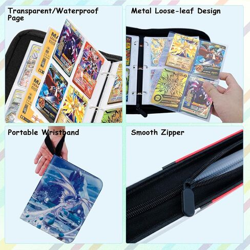 حافظة بطاقات تجارية تحتوي على 440 جيبًا، حافظة بطاقات بيمبارا مع دفتر بطاقات ألبوم بسحاب in Kuwait