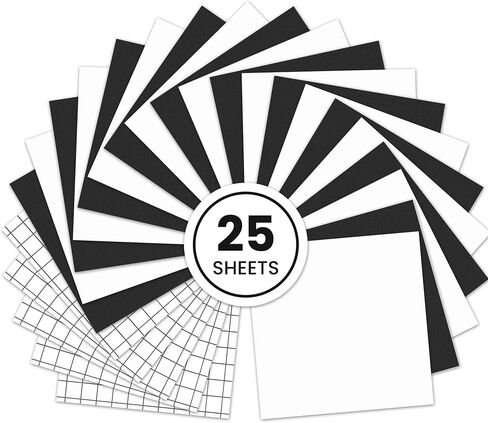 Matte Black Permanent Adhesive Vinyl Sheets,20 Pack,12" x 12" in Kuwait