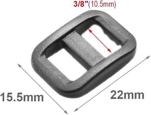 50pcs 3/8"(10.5mm) Webbing Colorful Plastic Slider Tri-Glide Adjust Buckles for Cat Dog Collar Backpack Straps FLC096(Mix-s) in Kuwait